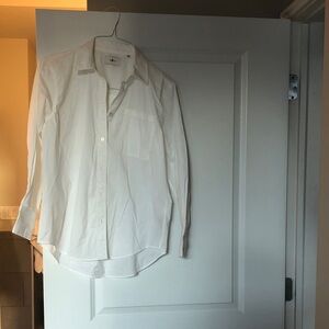 7 For All Mankind Womens White Casual Button Down Shirt new without tags